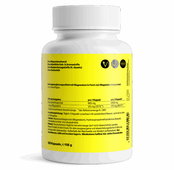 德国 Zeinpharma Magnesium Bisglycinat 双甘氨酸镁螯合胶囊 - 图片 2
