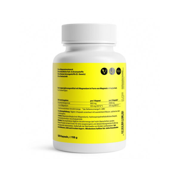德国 Zeinpharma Magnesium Bisglycinat Kapseln 双甘氨酸镁螯合胶囊 - 图片 2