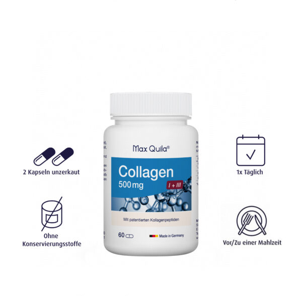 德国 Max Quila Collagen I+III Kapseln 专利胶原蛋白肽胶囊 - 图片 4